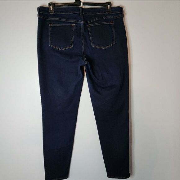 J Crew factory Womens Jeans Dark Wash Skinny Stretch Size 35/30 - Picture 2 of 5